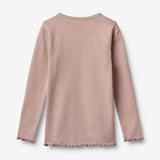Wheat Main 2er-Pack langärmelige Ripp T-Shirts Ida T-Shirt 3118 eggplant