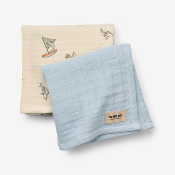 Wheat Main 2er-Paket Musselinwindel Kaya Accessory 2703 summer sky