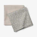 Wheat Main 2er-Paket Musselinwindel Kaya Accessory 9765 slightly blue flowers