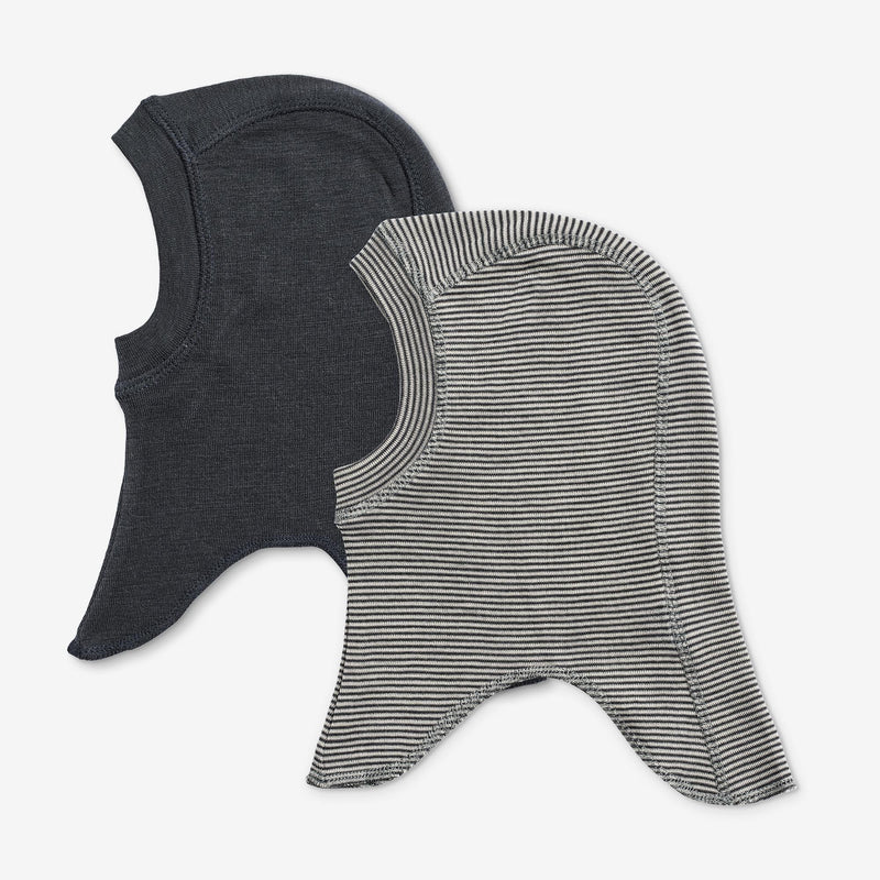Wheat Wool 2er-pack Merino-Sturmhauben Felix Acc 1433 navy stripe