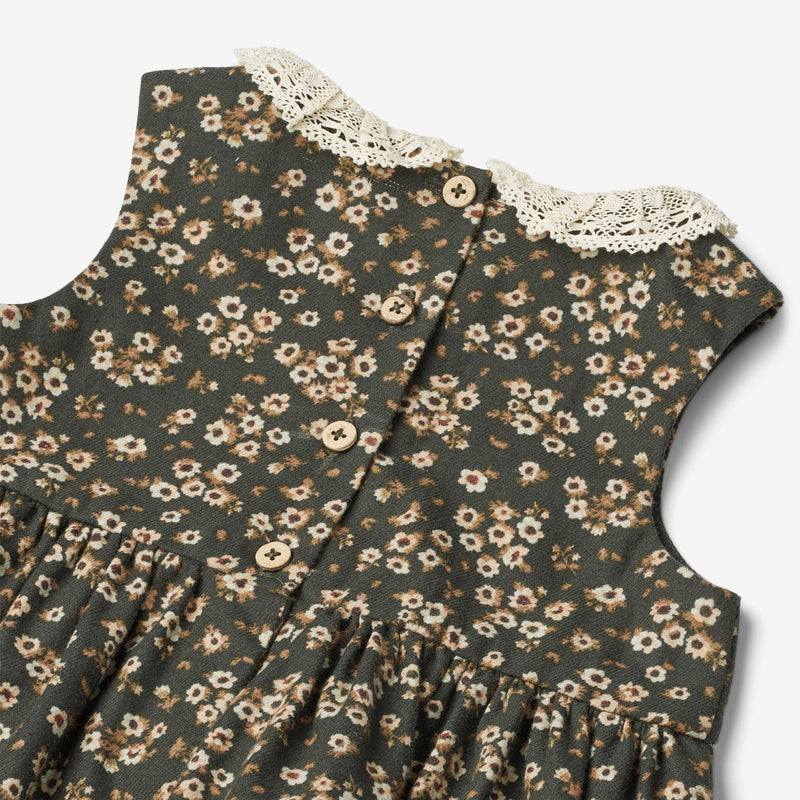 Wheat Main  Ärmelloses Kleid Elma | Baby Dresses 0027 black coal flowers