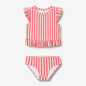 Wheat Main Bade-Set 2-teilig Alma Set 9657 red stripe flowers