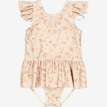 Wheat Main  Badeanzug Diddi | Baby Swimwear 1492 purple poppy flowers