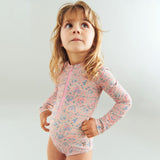 Wheat Main Badeanzug L/S Margot Swimsuit 9650 pink heart flowers