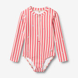 Wheat Main Badeanzug L/S Margot Swimsuit 9657 red stripe flowers