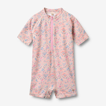 Wheat Main Badeanzug S/S Cas Swimsuit 9650 pink heart flowers