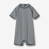 Wheat Main Badeanzug S/S Cas Swimsuit 1048 blue stripe