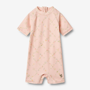 Wheat Main Badeanzug S/S Cas Swimsuit 9450 powder checked flowers