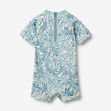 Wheat Main Badeanzug S/S Cas Swimsuit 9635 blue palm