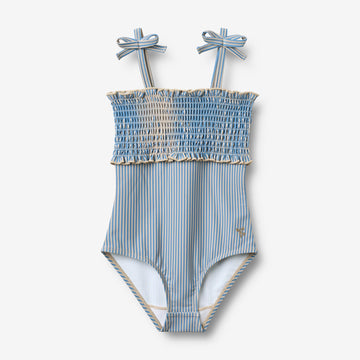 Wheat Main Badeanzug Selma Swimsuit 9580 blue swim stripe