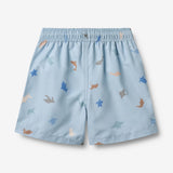 Wheat Main Badehose Hansi Swimwear 1235 soft blue sea life