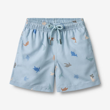 Wheat Main Badehose Hansi Swimwear 1235 soft blue sea life