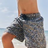 Wheat Main Badehose Hansi Swimwear 9416 blue hawaii flowers