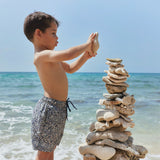 Wheat Main Badehose Hansi Swimwear 9416 blue hawaii flowers