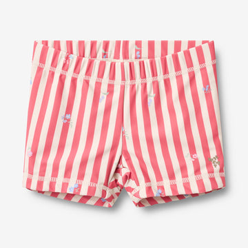 Wheat Main Badehose Niki Shorts 9657 red stripe flowers