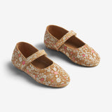 Wheat Footwear Ballerina-Tanz Ballerinas 9459 tan white flower