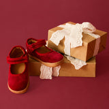 Wheat Footwear Ballerina Audrey Shoe 9697 red cherry