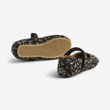 Wheat Footwear Ballerina Dance Ballerinas 0035 black flowers