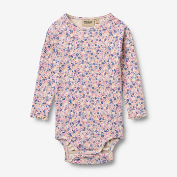 Wheat Main Langarmbody Rie Body 9649 pink blue flowers
