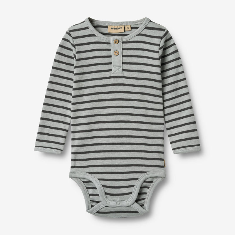 Wheat Main Body Langarm Benny Underwear/Bodies 1396 soft blue stripe