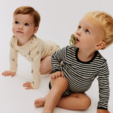 Wheat Main Langarm Babybody Berti Body 9432 navy rib stripe