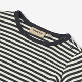 Wheat Main Langarm Babybody Berti Body 9432 navy rib stripe
