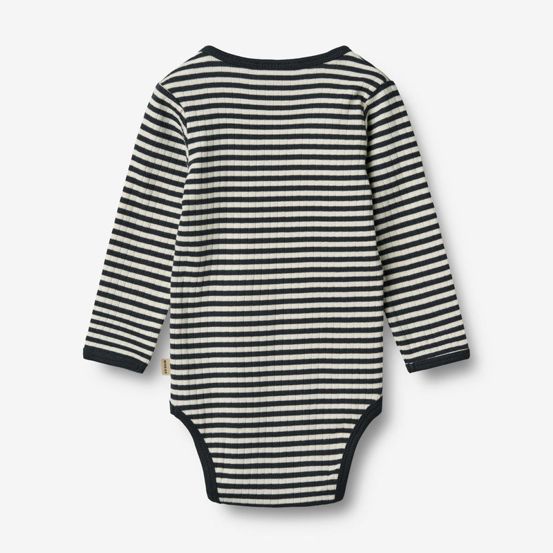 Wheat Main Body Langarm Berti Underwear/Bodies 9432 navy rib stripe