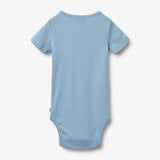 Wheat Main Kurzarm Babybody Edvald Body 1260 faded denim