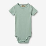 Wheat Main Kurzarm Babybody Edvald Body 3217 green pool