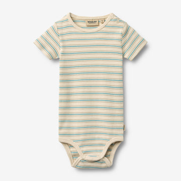 Wheat Main Kurzarm Babybody Edvald Body 9662 spring lake stripe