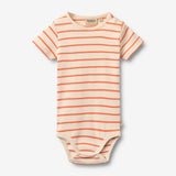 Wheat Main Kurzarm Babybody Edvald Body 9648 orange stripe