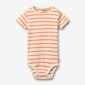 Wheat Main Kurzarm Babybody Edvald Body 9648 orange stripe