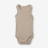 Wheat Main Body ärmellose Lasse Body 0072 gravel melange
