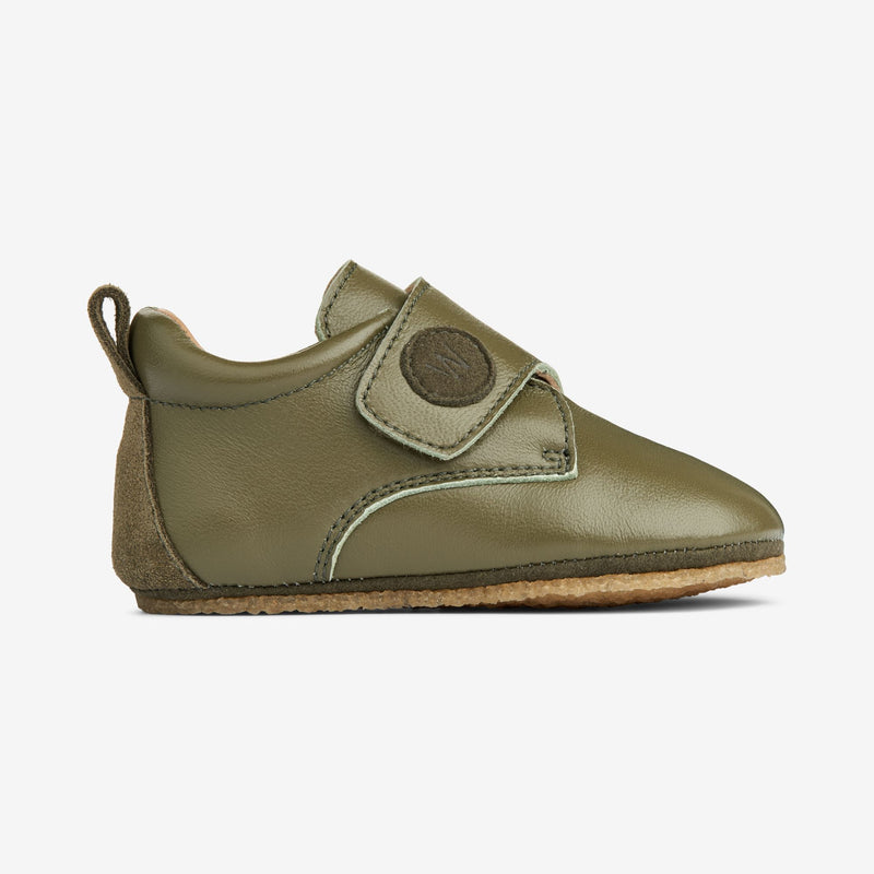 Wheat Footwear Dakota Leder Hausschuh | Baby Indoor Shoes 4075 dark green