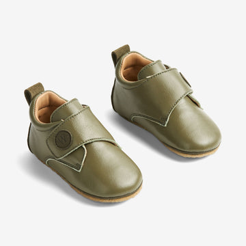 Wheat Footwear Dakota Leder Hausschuh | Baby Indoor Shoes 4075 dark green