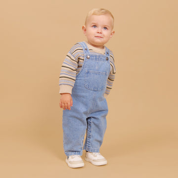 Wheat Main Denim-Latzhose Ivan Overall 9774 light blue denim