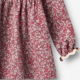 Wheat Main Dress L/S Collar Elvira Dress 9773 grape flowers
