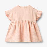 Wheat Main Dress Lace Thit Dress 9652 powder hearts