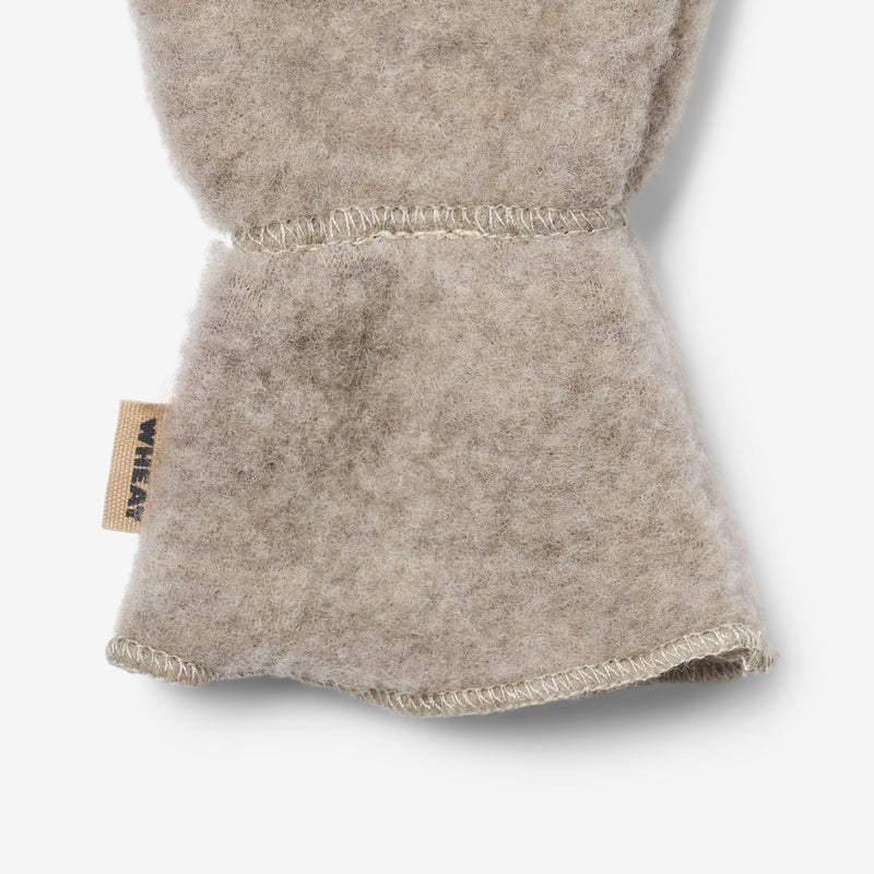 Wheat Wool Fäustlinge aus Merinowolle Jay Accessory 3204 khaki melange