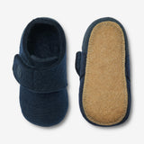 Wheat Footwear Filz-Hausschuh Marlin | Baby Indoor Shoes 1432 navy