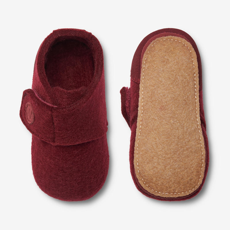Wheat Footwear Filz-Hausschuh Marlin | Baby Indoor Shoes 2120 berry
