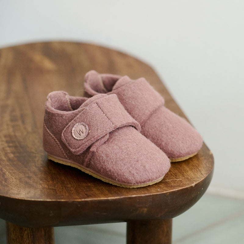 Wheat Footwear Filz-Hausschuh Marlin | Baby Indoor Shoes 2163 dusty rouge 