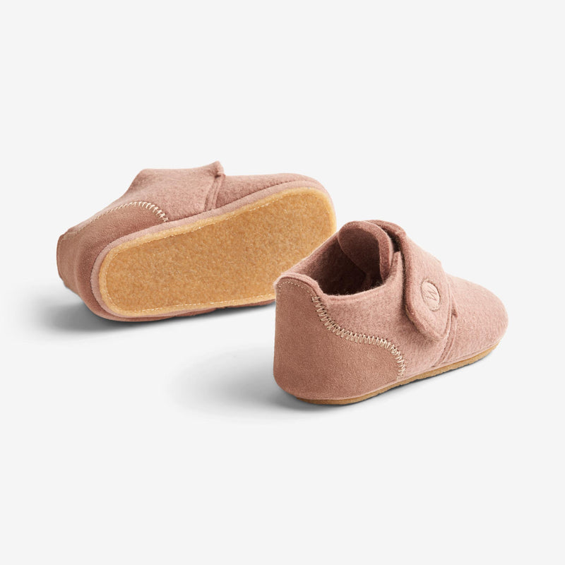 Wheat Footwear Filz-Hausschuh Marlin | Baby Indoor Shoes 2163 dusty rouge 