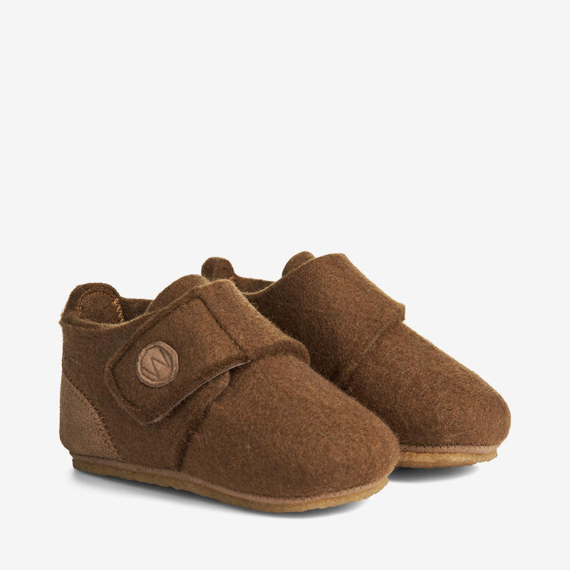 Wheat Footwear Filz-Hausschuh Marlin | Baby Indoor Shoes 3000 brown