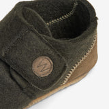 Wheat Footwear Filz-Hausschuh Marlin | Baby Indoor Shoes 4214 olive