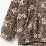Wheat Outerwear Fleece-Anorak Mond Sweatshirt 9679 dry wood jacquard