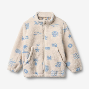 Wheat Outerwear Fleece-Jacke Helge Sweatshirt 9613 white onyx jacquard