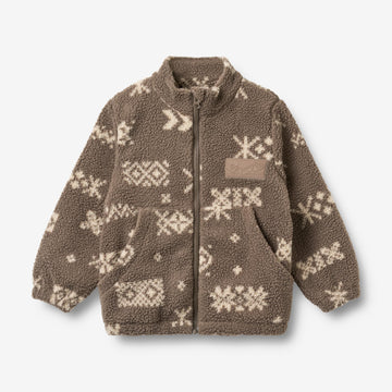 Wheat Outerwear Fleece-Jacke Helge Sweatshirt 9679 dry wood jacquard