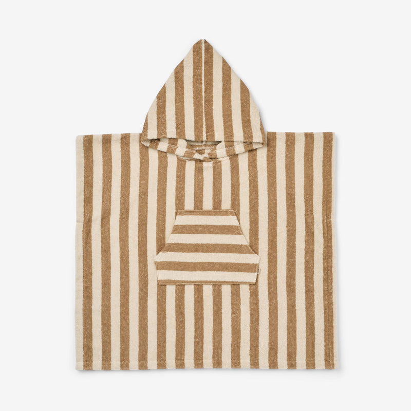 Wheat Main Frottee-Poncho Home 9524 cappucino stripe