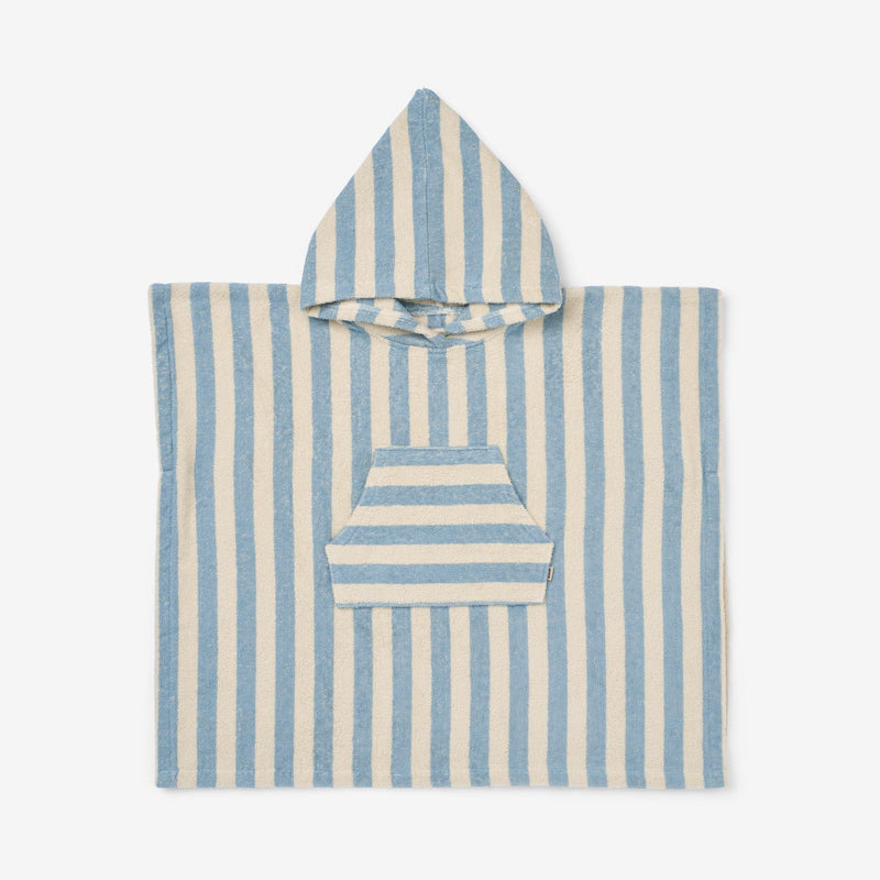 Wheat Main Frottee-Poncho Home 9580 blue swim stripe